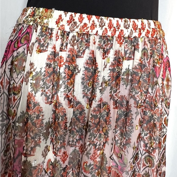 NWOT Anthropologie RD & Koko Multi Print Tiered Midi Skirt Size Medium - Picture 5 of 8